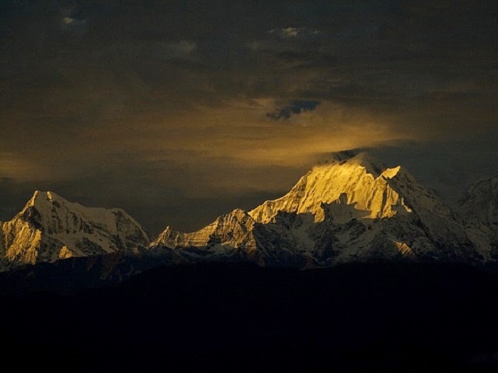 View of Sunset in Kausani, Uttarakhand